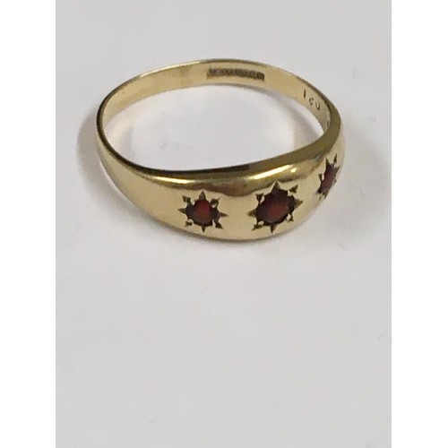 514 - Vintage 9ct gold gypsy ring