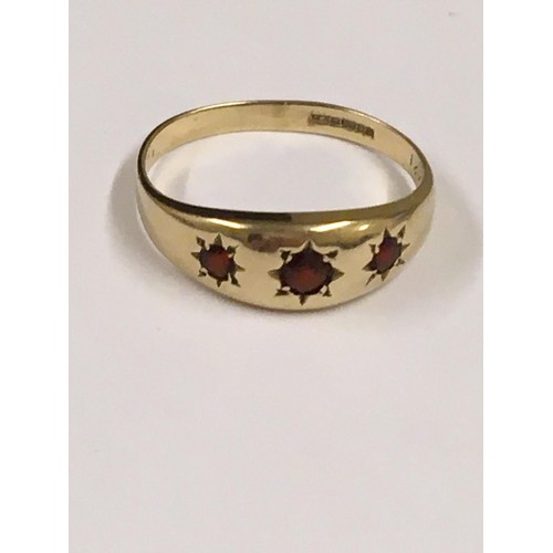 514 - Vintage 9ct gold gypsy ring