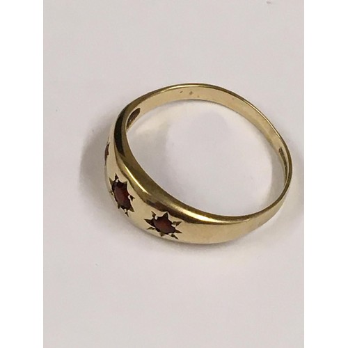 514 - Vintage 9ct gold gypsy ring