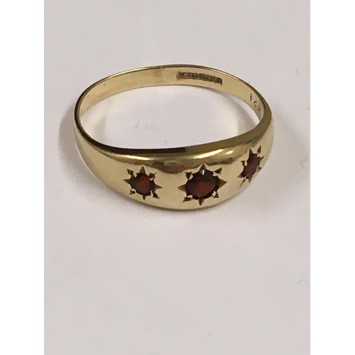 514 - Vintage 9ct gold gypsy ring