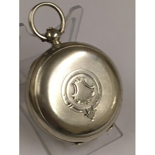 560 - Antique silver pocket watch Fattorini & sons Bradford , no key but ticks when shaken sold with no gu... 