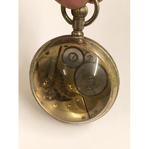 563 - Antique glass ball pocket watch with Turkish ottoman dial , working but sold with no guarantees