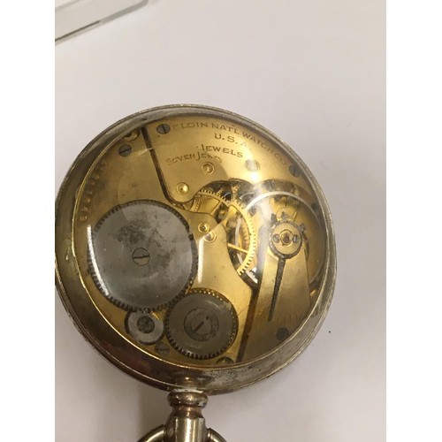 563 - Antique glass ball pocket watch with Turkish ottoman dial , working but sold with no guarantees