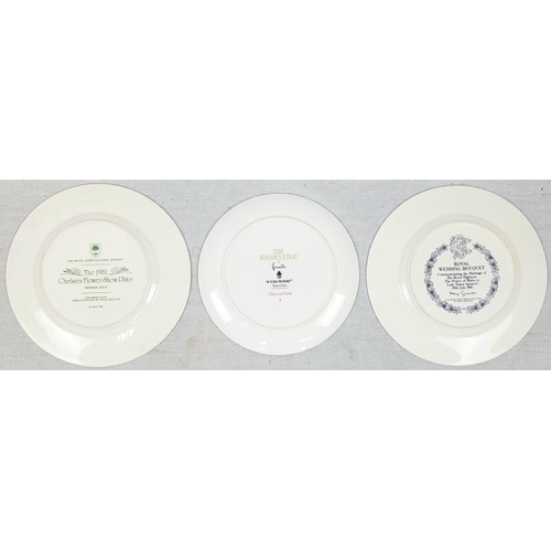 689 - 3 Limited Edition Ceramic Plates. Including the 1981 Chelsea Flower Show Plate. As new, in boxes. Al... 