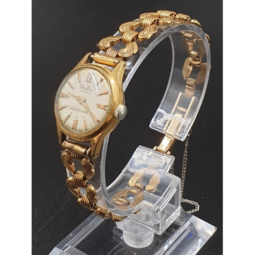 494 - MUDU GP 25 JEWELLED DOUBLEMATIC MOVEMENT WATCH, WORKING BUT TIME KEEPING SLIGHTLY OFF