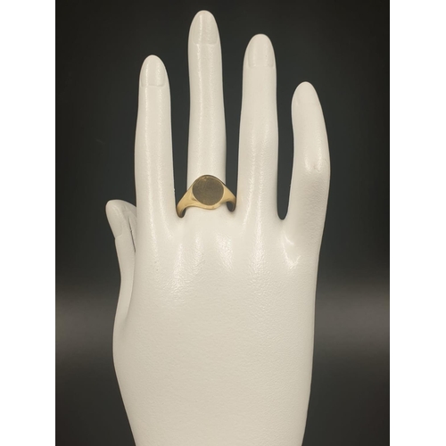66 - 18CT YELLOW GOLD SIGNET RING 11.3G SIZE R
