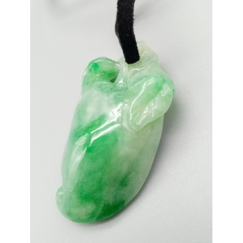 226 - Large natural jade pendant weight 19g and size 4x2.5cm approx