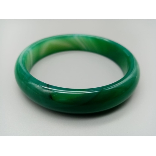 503 - Hard stone bangle 7.5cm inner diameter