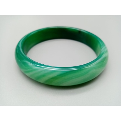 503 - Hard stone bangle 7.5cm inner diameter