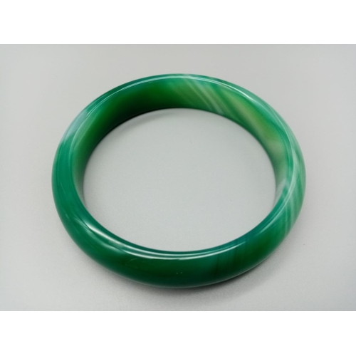 503 - Hard stone bangle 7.5cm inner diameter