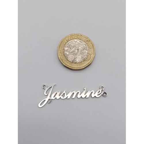 577 - STERLING SILVER JASMINE NAME PENDANT