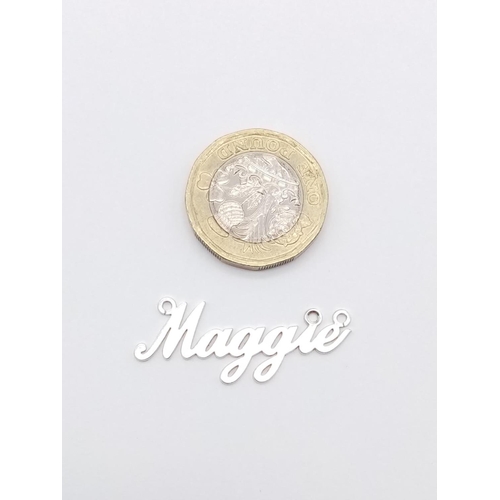 588 - STERLING SILVER MAGGIE NAME PENDANT