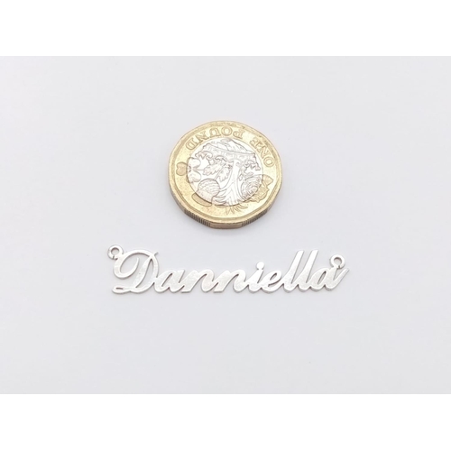 608 - STERLING SILVER DANNIELLA NAME PENDANT