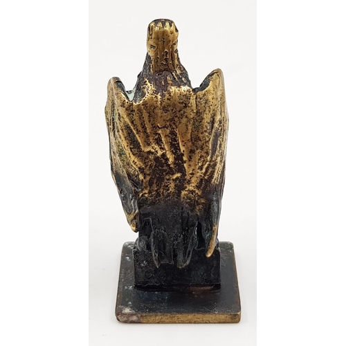 874 - A Vintage Bronze Bier Eagle Figurine from Israel. 4.5cm.