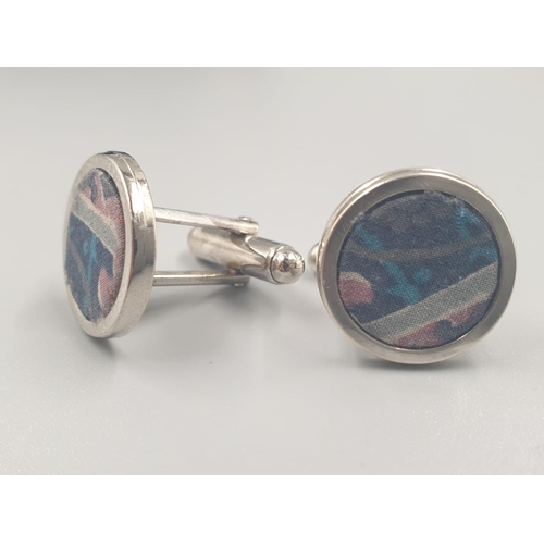 403 - Liberty silver plated cufflink in presentation box