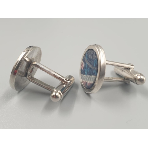 403 - Liberty silver plated cufflink in presentation box