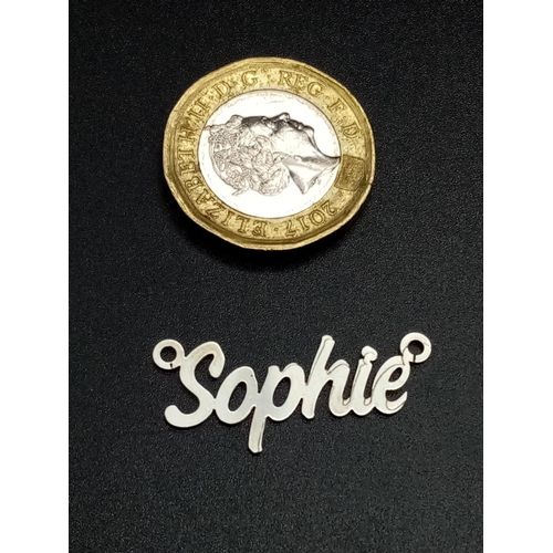 591 - STERLING SILVER SOPHIE NAME PENDANT