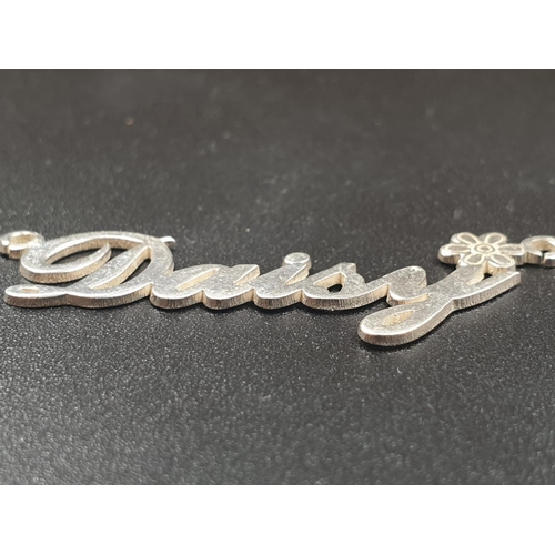 596 - STERLING SILVER DAISY NAME PENDANT