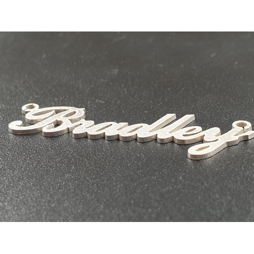 599 - STERLING SILVER BRADLEY NAME PENDANT