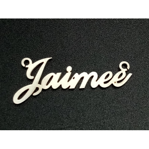 616 - STERLING SILVER JAIMEE NAME PENDANT