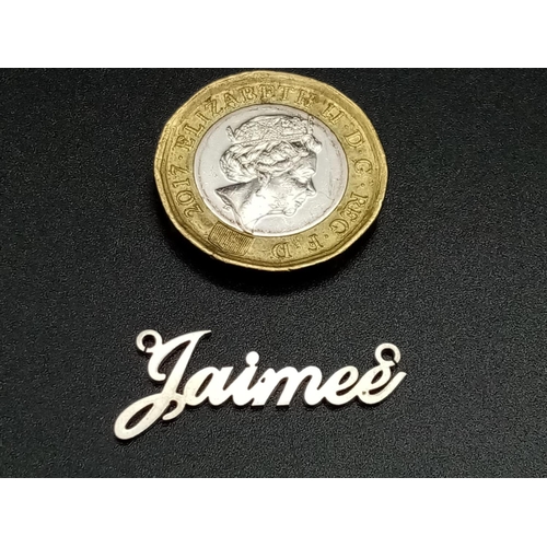 616 - STERLING SILVER JAIMEE NAME PENDANT