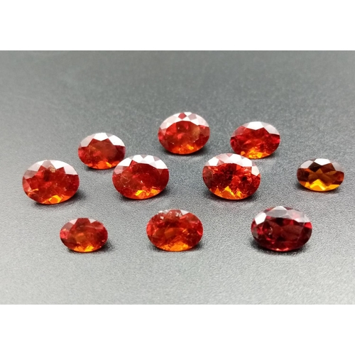 726 - Parcel of 10 oval cut garnets total weight 17.26cts