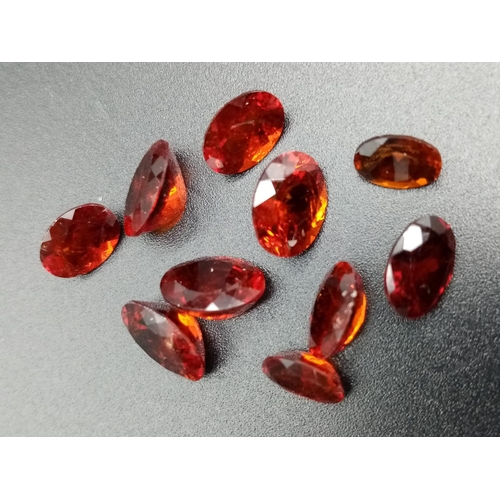 726 - Parcel of 10 oval cut garnets total weight 17.26cts