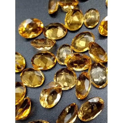 794 - Parcel of 30 oval cut citrines total weight 30.29cts