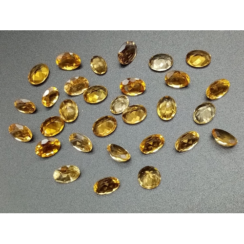 794 - Parcel of 30 oval cut citrines total weight 30.29cts