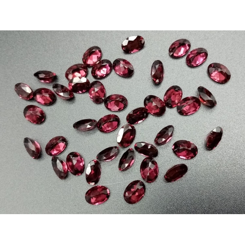 805 - Parcel of 40 oval cut garnets total weight 41.85cts