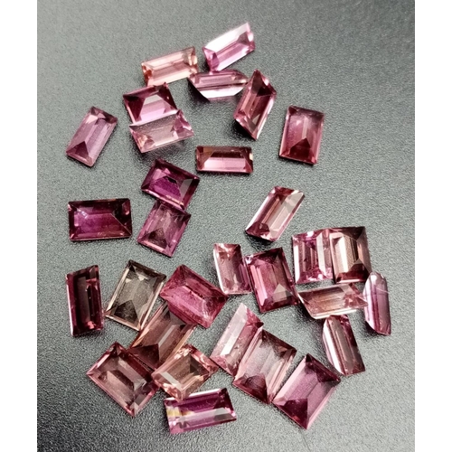 807 - A parcel of 30 cut pink tourmaline total weight 14.76cts