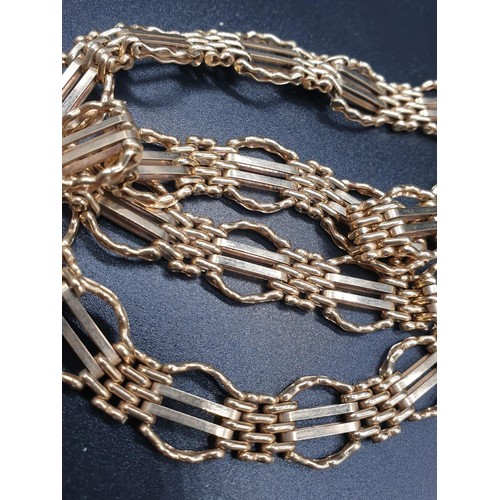 215 - 9ct yellow Gold Ornate NECK CHAIN.  weight 48.2g and 52 cm long