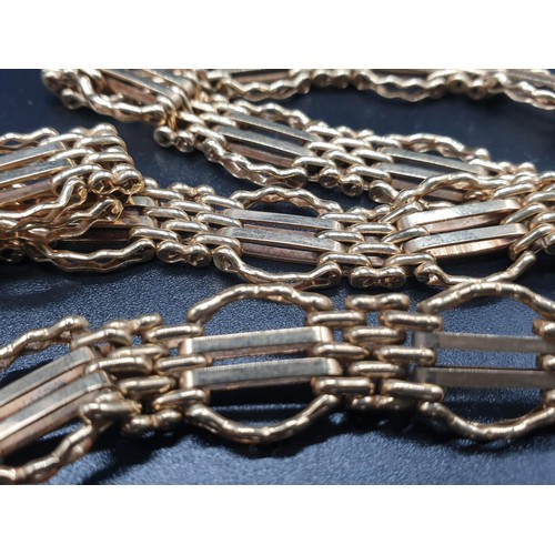 215 - 9ct yellow Gold Ornate NECK CHAIN.  weight 48.2g and 52 cm long