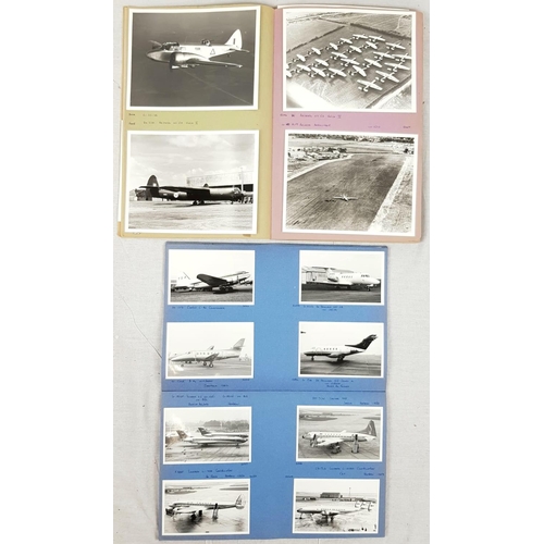 886 - 2 Aircraft Scrapbooks of incredible black and white original photos from the 1950's to 1970's. Over ... 