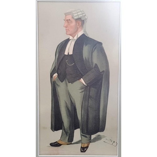 452 - Four Charming Prints by Spy, based on the Legal Profession. All with frames, 31 x 49cm. In Good Cond... 