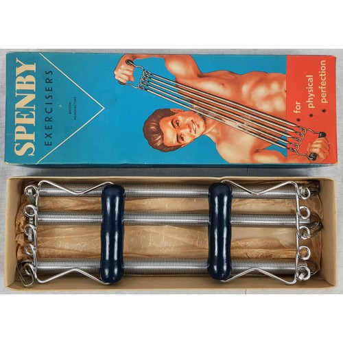 870 - A Vintage Spenby Chest and Arm Exerciser. Unused, as new, in box. The perfect Retro present.