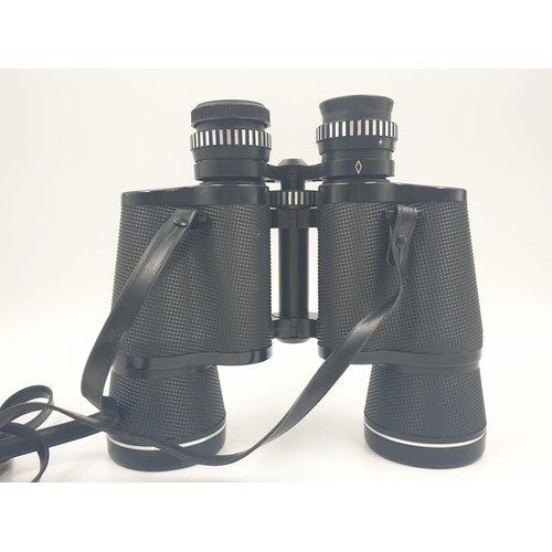 481 - A Pair of Prinzlux Binoculars, 10 x 50, with case - And a Japanese Super Paragon Auto Zoom Lens, wit... 