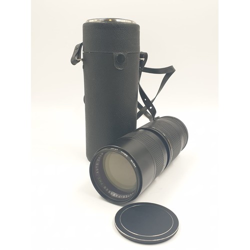 481 - A Pair of Prinzlux Binoculars, 10 x 50, with case - And a Japanese Super Paragon Auto Zoom Lens, wit... 