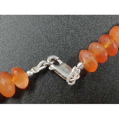 217 - 10-12mm, 257cts Carnelian Gemstone Necklace with emerald beads- Matching Emerald Dangler Earrings