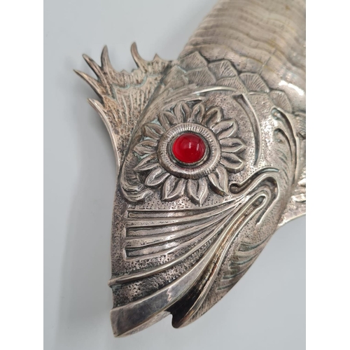 124 - 3 Vintage, possibly Antique Spanish Silver Articulated Fish. Produced by master Spanish Silversmiths... 