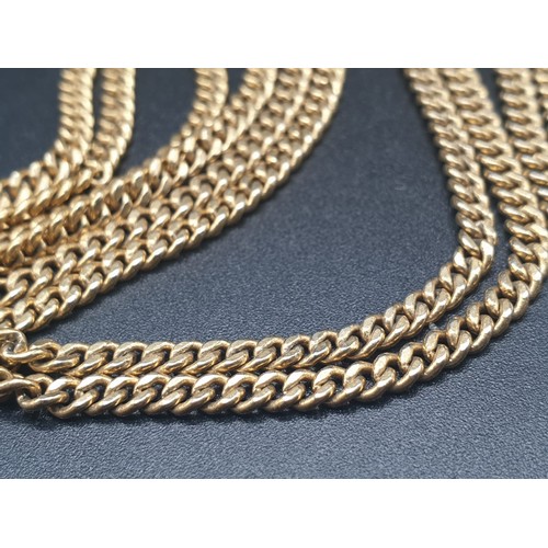 772 - Yellow metal chain 280cms long and 44gms in weight