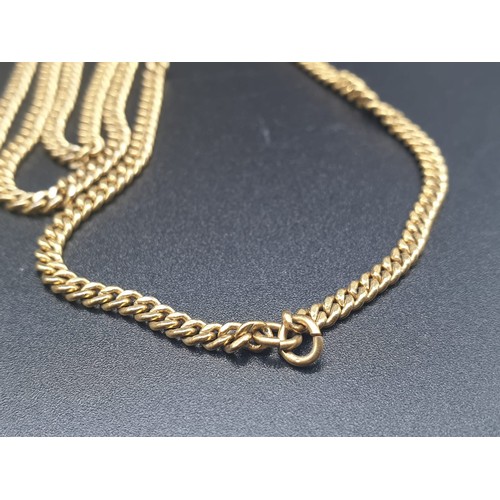 772 - Yellow metal chain 280cms long and 44gms in weight