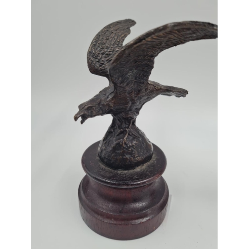 780 - A Pair of 20th century Spelter-Bronze Eagle and Camel.
13cm tallest piece.