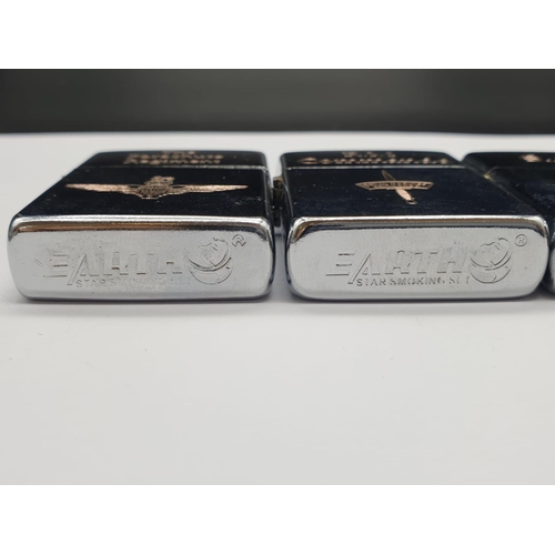 166 - 4 x New Wind Proof Lighters with Special Forces Logos