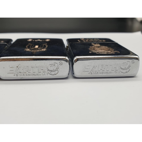 166 - 4 x New Wind Proof Lighters with Special Forces Logos