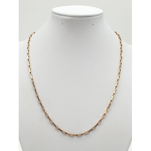 193 - 9K Gold Link Necklace. 46cm. 6.7g