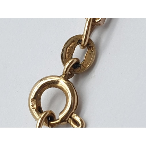 193 - 9K Gold Link Necklace. 46cm. 6.7g