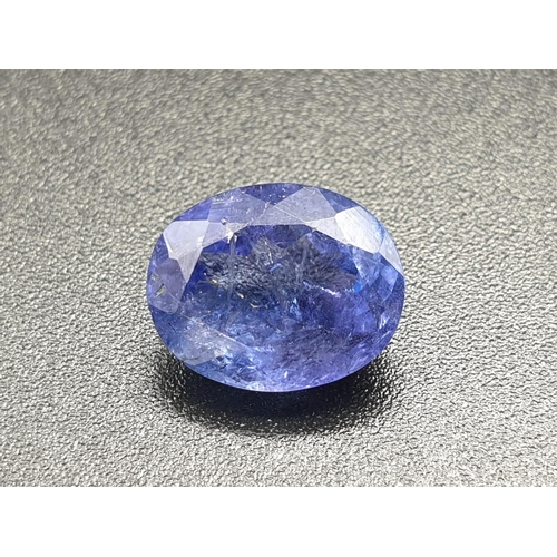 258 - 3.88ct  Natural Tanzanite Gemstone with W.G.I (World Gemmological Institute) UK Certification