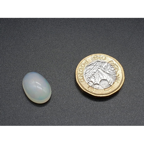 272 - 6.02ct Natural Opal Gemstone (oval cabochon cut) with W.G.I (World Gemmological Institute) UK Certif... 