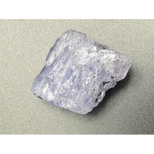 286 - 14.12cts Rough Tanzanite Gemstone with W.G.I (World Gemmological Institute) UK Certification